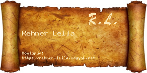 Rehner Leila névjegykártya