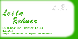 leila rehner business card